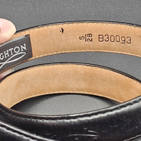 Brighton Black Leather Belt with Silver Buckle | Small 28 - Picture 3 of 6